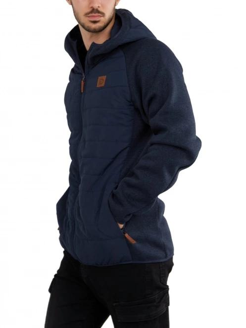 Fundango Obsidian Hybrid Jacket férfi polár pulóver kék színben 5