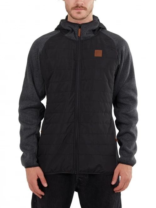 Fundango Obsidian Hybrid Jacket férfi polár pulóver fekete színben 2