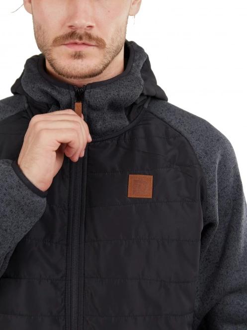 Fundango Obsidian Hybrid Jacket férfi polár pulóver fekete színben 7