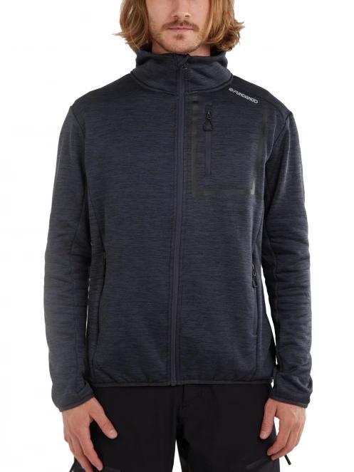 Fundango Jefferson Fleece Jacket férfi polár pulóver fekete színben 2