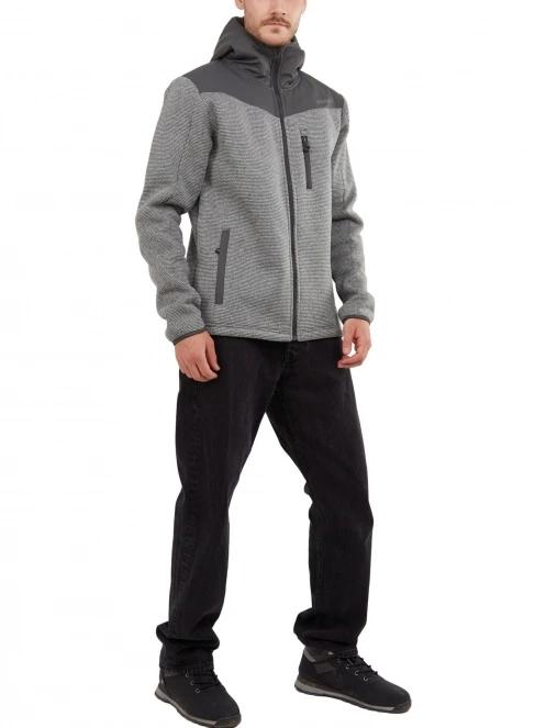 Fundango Ashford Insulated Fleece Jacket férfi polár pulóver szürke színben 4