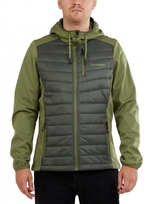 Fundango Vermont Hybrid Jacket férfi softshell kabát oliva színben 2