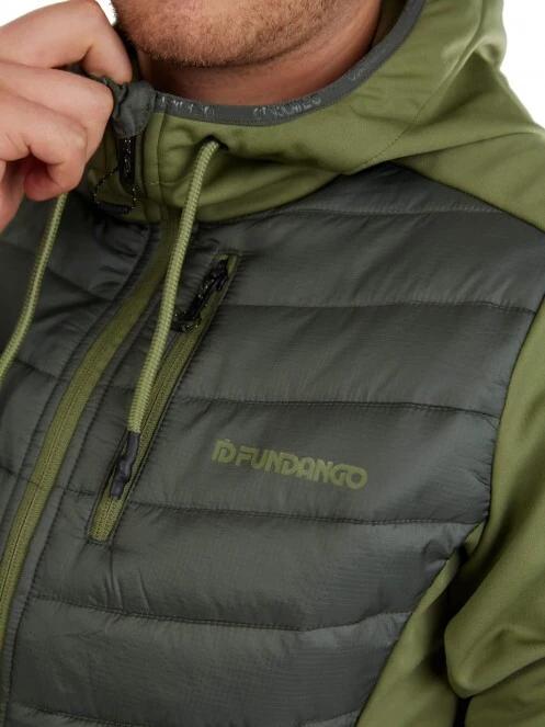 Fundango Vermont Hybrid Jacket férfi softshell kabát oliva színben 4