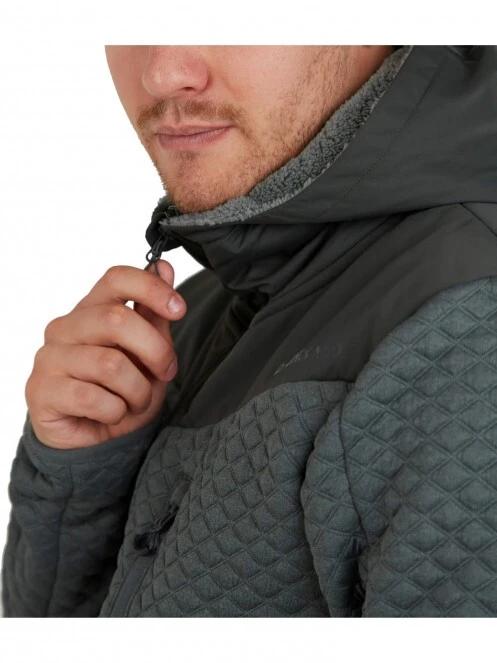 Fundango Ashford Insulated Fleece Jacket férfi utcai kabát zöld színben 4