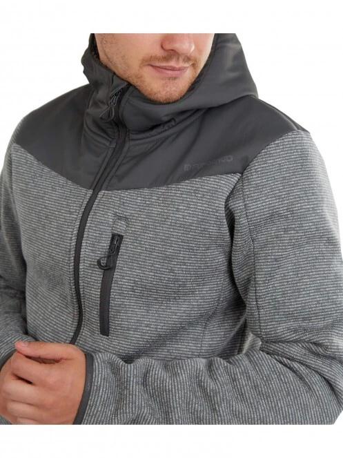 Fundango Ashford Insulated Fleece Jacket férfi utcai kabát szürke színben 5