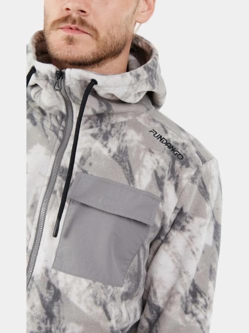 Fundango Nestor Fleece Jacket férfi polár pulóver szürke színben 6