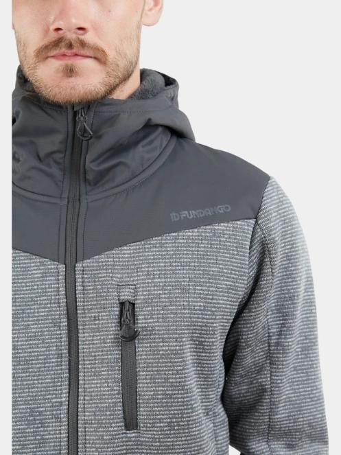 Fundango Ashford Insulated Fleece Jacket férfi polár pulóver szürke színben 5