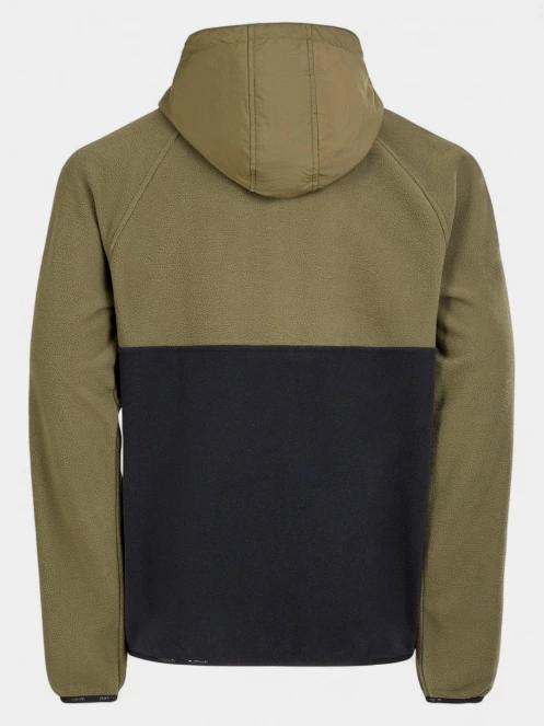 Fundango Carlos Fleece Pullover férfi kapucnis pulóver zöld színben 3