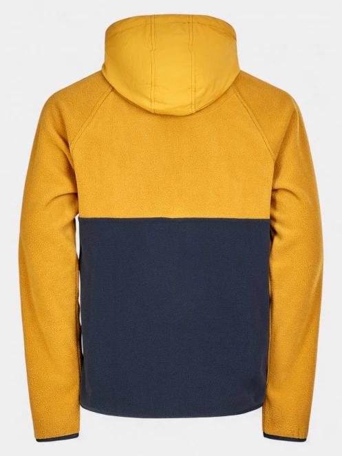 Fundango Carlos Fleece Pullover férfi kapucnis pulóver sárga színben 3