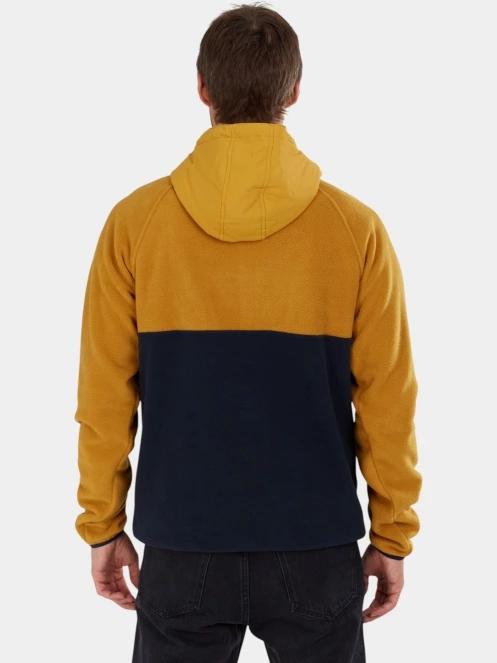 Fundango Carlos Fleece Pullover férfi kapucnis pulóver sárga színben 3