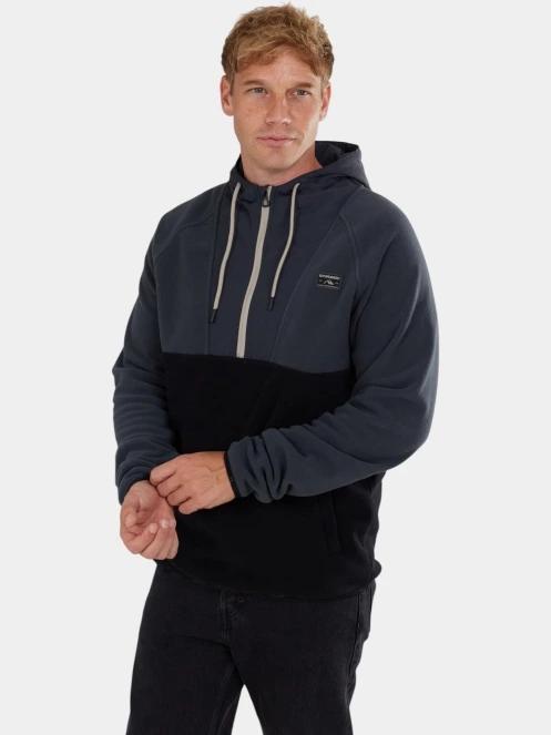 Fundango Carlos Fleece Pullover férfi kapucnis pulóver szürke színben 5