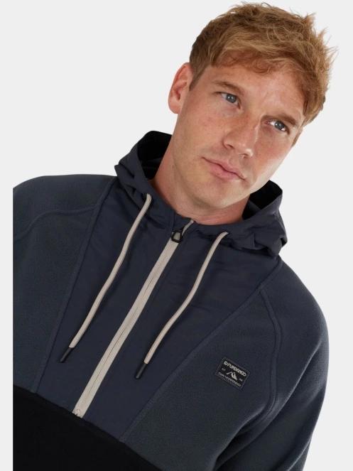 Fundango Carlos Fleece Pullover férfi kapucnis pulóver szürke színben 6