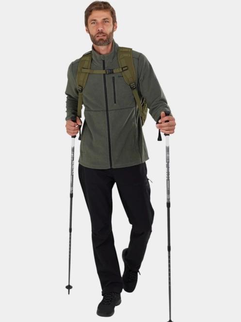 Fundango Jeffrey Fullzip Fleece férfi polár pulóver oliva színben 4