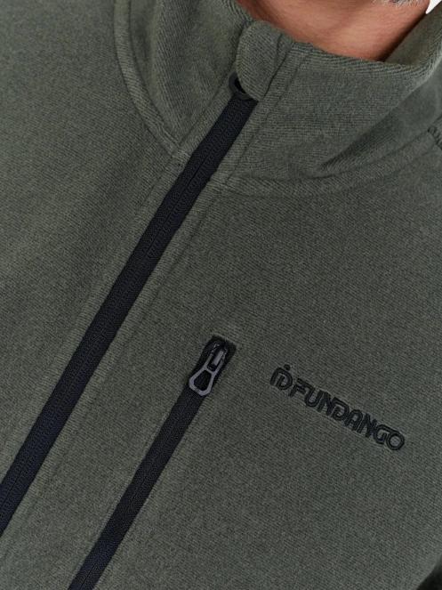 Fundango Jeffrey Fullzip Fleece férfi polár pulóver oliva színben 6