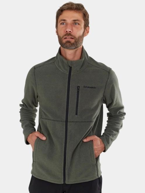 Fundango Jeffrey Fleece Jacket férfi polár pulóver oliva színben 2