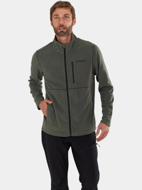 Fundango Jeffrey Fleece Jacket férfi polár pulóver oliva színben 5