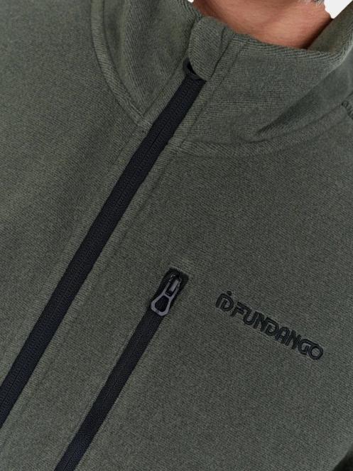 Fundango Jeffrey Fleece Jacket férfi polár pulóver oliva színben 6