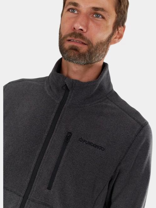 Fundango Jeffrey Fleece Jacket férfi polár pulóver fekete színben 5