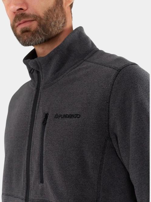 Fundango Jeffrey Fleece Jacket férfi polár pulóver fekete színben 6