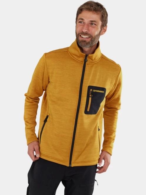 Fundango Revolution Fullzip Fleece férfi polár pulóver sárga színben 5