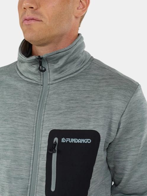 Fundango Revolution Fleece Jacket férfi polár pulóver zöld színben 6