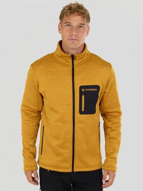 Fundango Revolution Fleece Jacket férfi polár pulóver sárga színben 2
