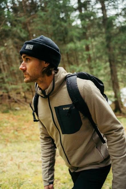 Fundango Nagano Full Zip Hoodie férfi hibrid felső homok színben 10