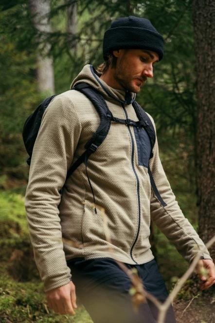 Fundango Nagano Full Zip Hoodie férfi hibrid felső homok színben 12