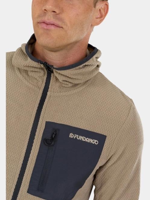 Fundango Nagano Full Zip Hoodie férfi hibrid felső homok színben 6