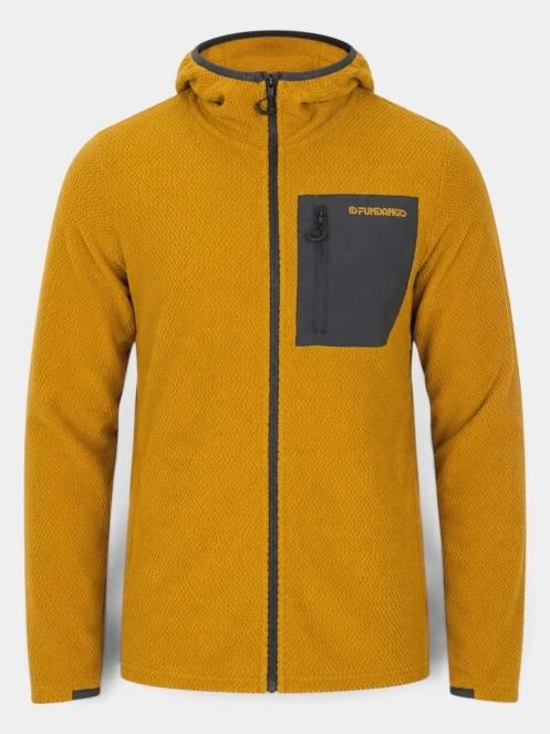 Fundango Nagano Full Zip Hoodie férfi hibrid felső sárga színben 7