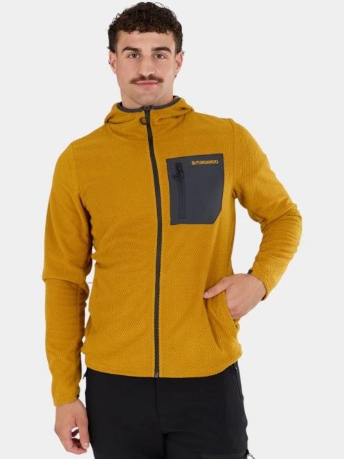 Fundango Nagano Full Zip Hoodie férfi hibrid felső sárga színben 4