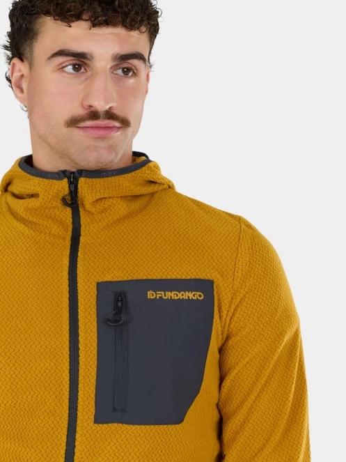 Fundango Nagano Full Zip Hoodie férfi hibrid felső sárga színben 5
