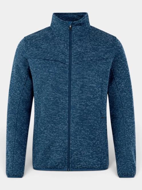 Fundango Cruz Knit Fleece Jacket férfi polár pulóver sötétkék színben 6
