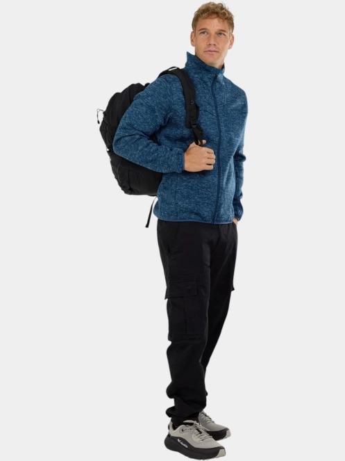 Fundango Cruz Knit Fleece Jacket férfi polár pulóver sötétkék színben 4
