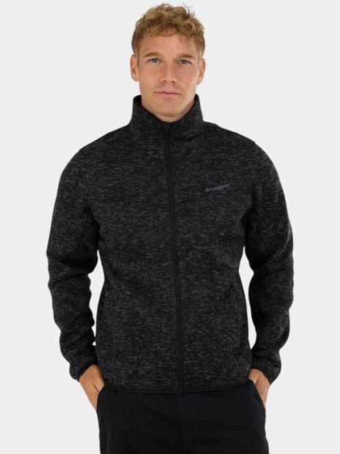 Fundango Cruz Knit Fleece Jacket férfi polár pulóver szürke színben 2