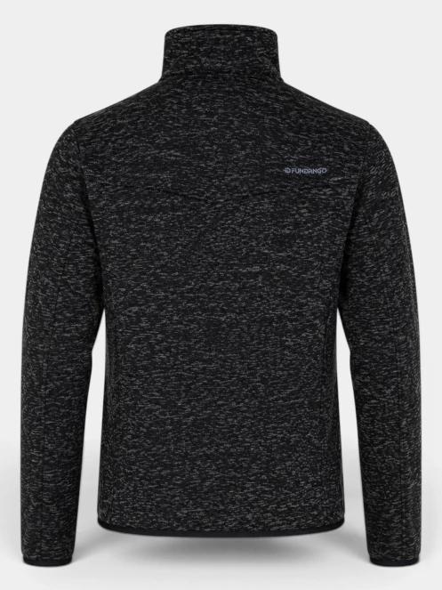 Fundango Cruz Knit Fleece Jacket férfi polár pulóver szürke színben 8