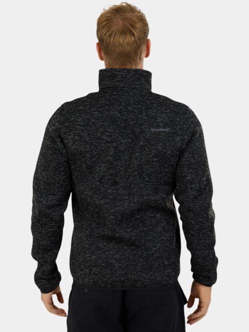 Fundango Cruz Knit Fleece Jacket férfi polár pulóver szürke színben 3