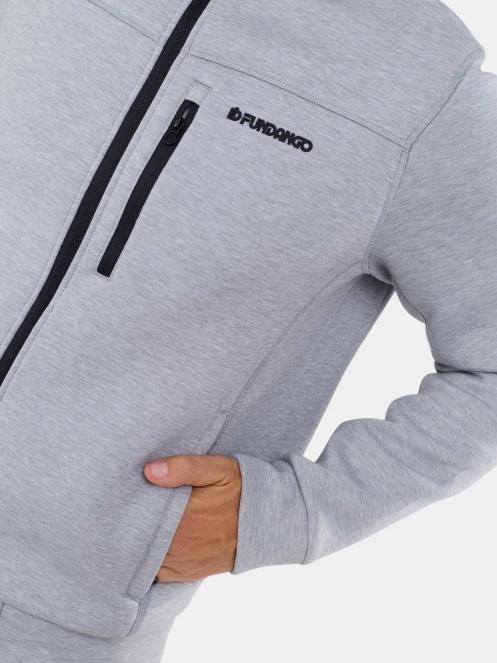 Fundango Soren Fleece Jacket férfi polár pulóver szürke színben 6
