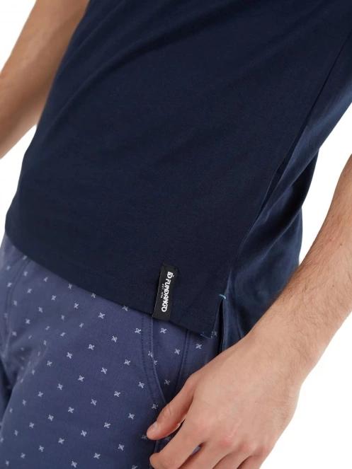 Fundango Incognito Mono Poloshirt férfi galléros póló sötétkék színben 6