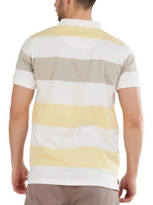 Fundango Incognito Stripe Poloshirt férfi galléros póló sárga színben 3
