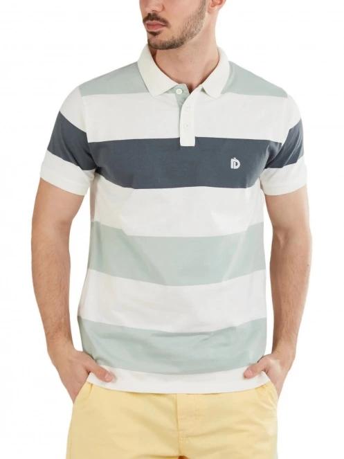 Fundango Incognito Stripe Poloshirt férfi galléros póló világoskék színben 2