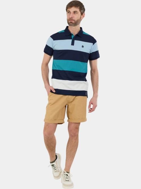 Fundango Incognito Stripe Poloshirt férfi galléros póló kék színben 5