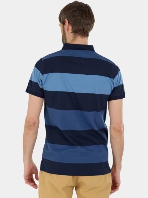 Fundango Incognito Stripe Poloshirt férfi galléros póló sötétkék színben 3