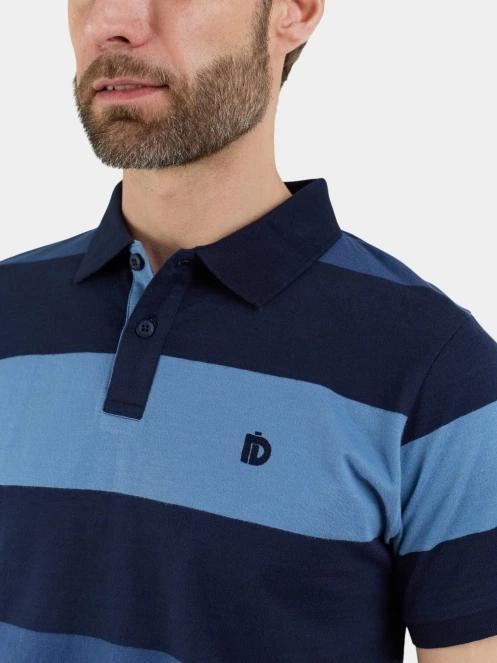 Fundango Incognito Stripe Poloshirt férfi galléros póló sötétkék színben 5