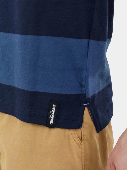 Fundango Incognito Stripe Poloshirt férfi galléros póló sötétkék színben 6