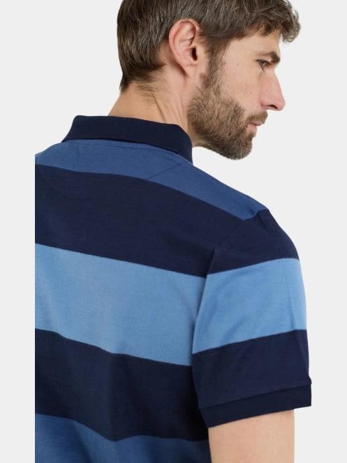 Fundango Incognito Stripe Poloshirt férfi galléros póló sötétkék színben 7
