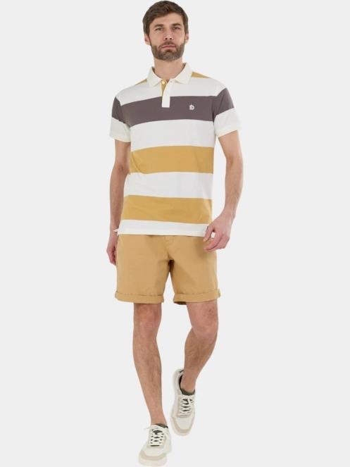 Fundango Incognito Stripe Poloshirt férfi galléros póló sárga színben 4