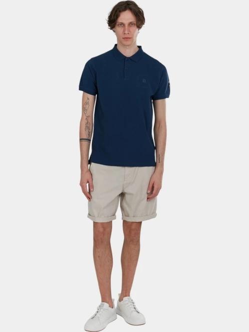 Fundango Insignia Poloshirt férfi galléros póló sötétkék színben 4
