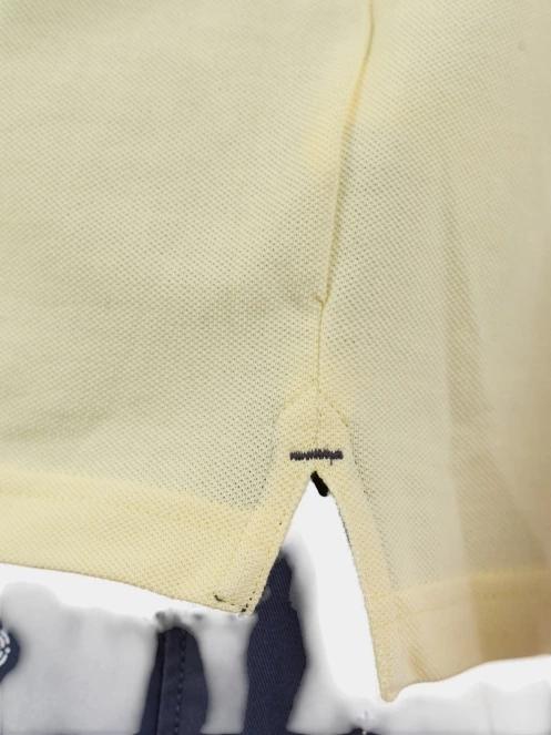 Fundango Insignia Poloshirt férfi galléros póló sárga színben 7