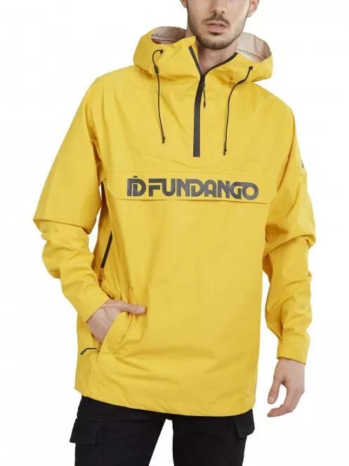 Fundango Salmo logo Anorak férfi túrakabát sárga színben 2